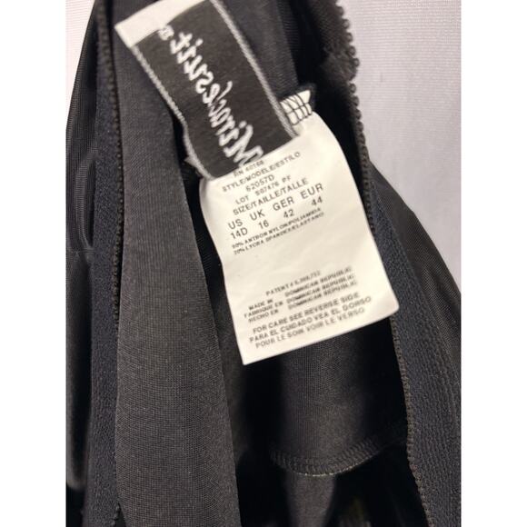 NEW Miraclesuit Tankini Top Size 14D Black Tropical Built in Bra Slimming - Picture 6 of 6